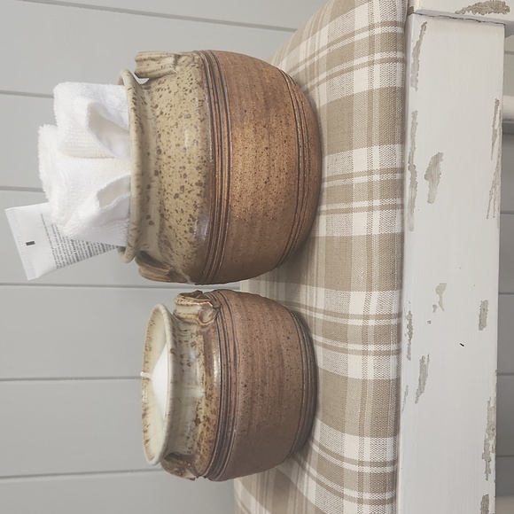 Handmade Pottery Rustic Set of 2 - Picture 4 of 6